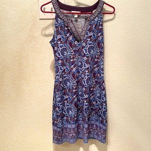Purple, Blue, Gray Sleeveless Dress